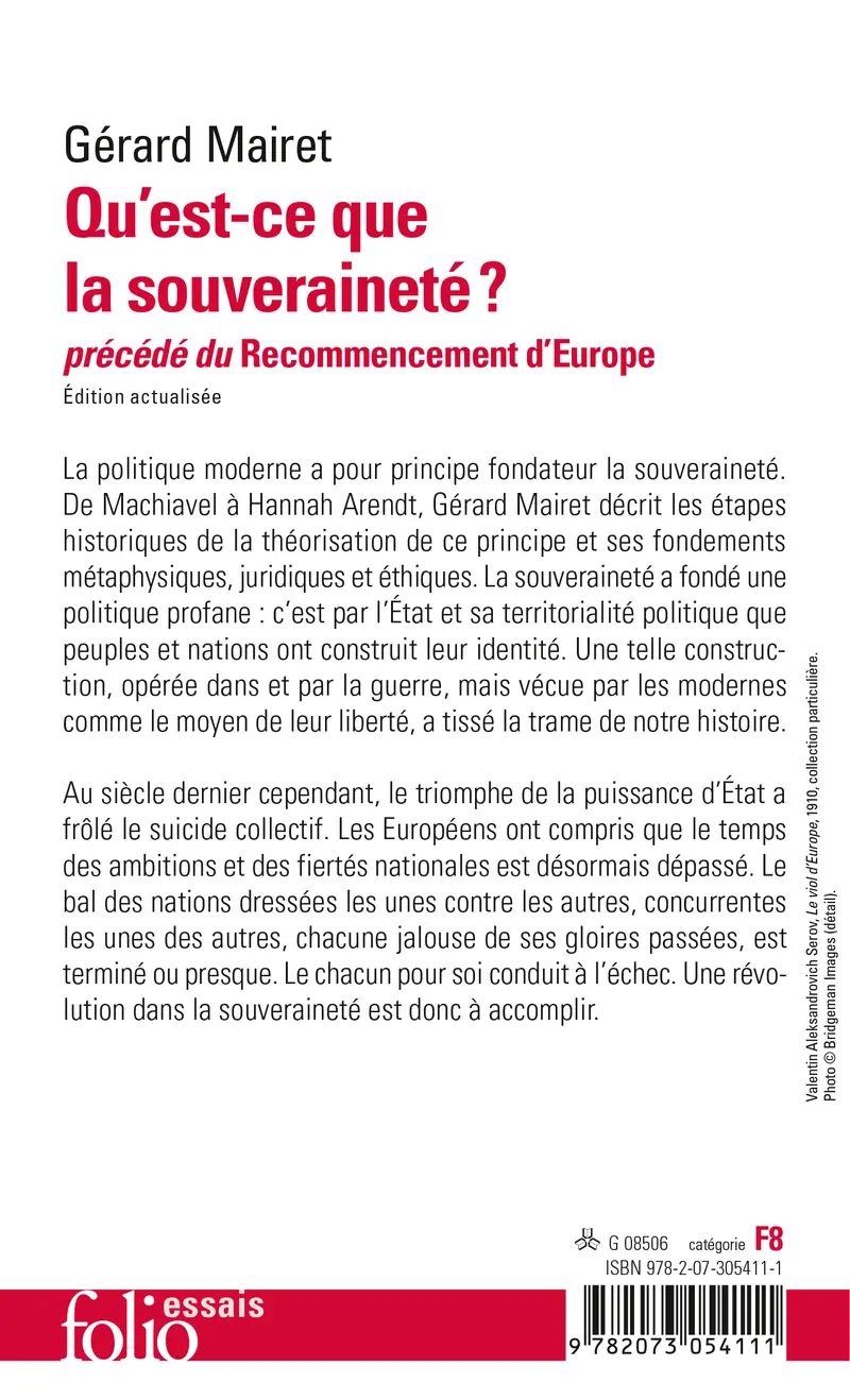 Qu’est-ce que la souveraineté ? précédé de Recommencement d’Europe - Gérard Mairet